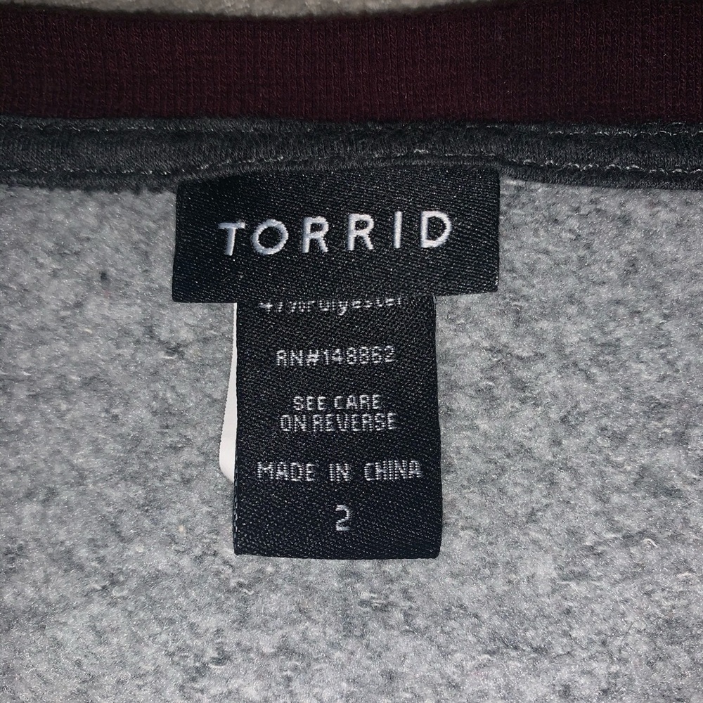Torrid pocket maroon sweater